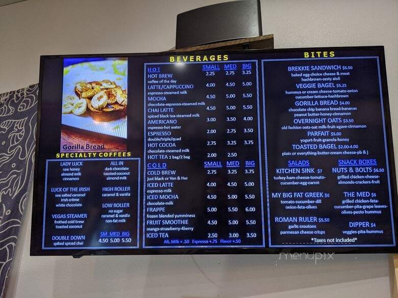 Frank & Bean Coffee - Las Vegas, NV menu_pic