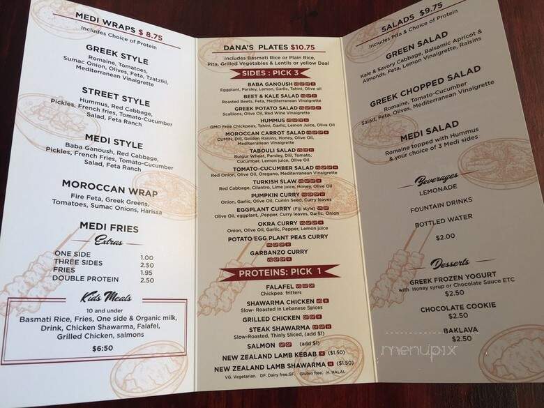 Dana's Indo-Medi Fusion - Pleasanton, CA menu_pic