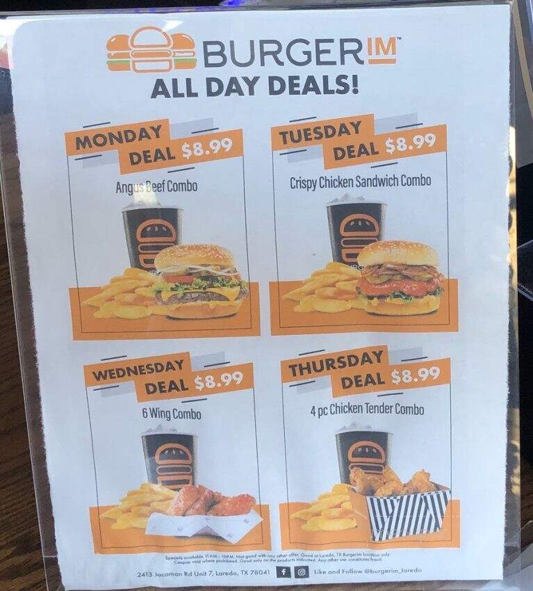 BurgerIM - Laredo, TX menu_pic