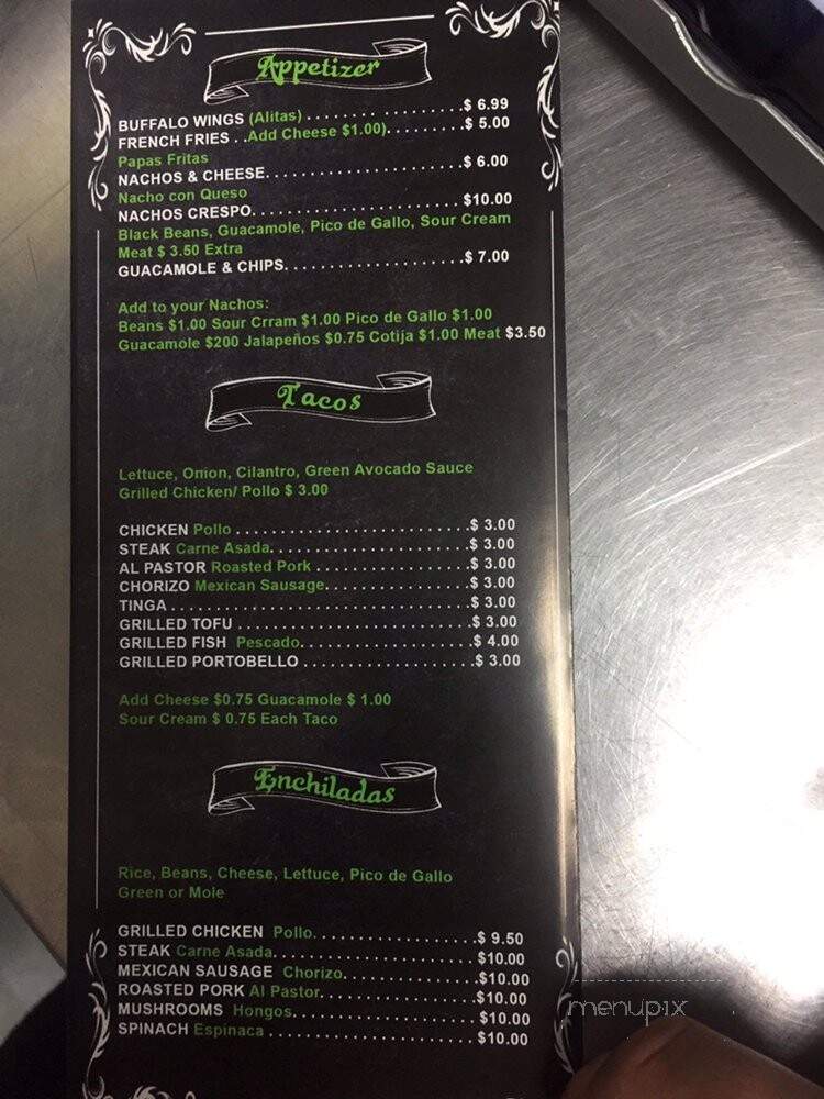 Nacho Crespo - Brooklyn, NY menu_pic
