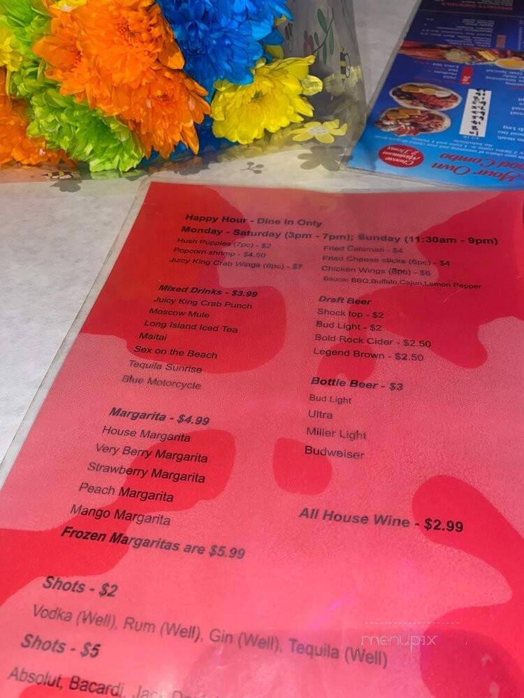 Juicy King Crab House - Hampton, VA menu_pic