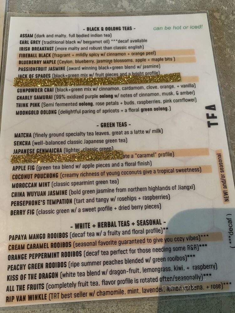 Cloche coffee - Durham, NC menu_pic