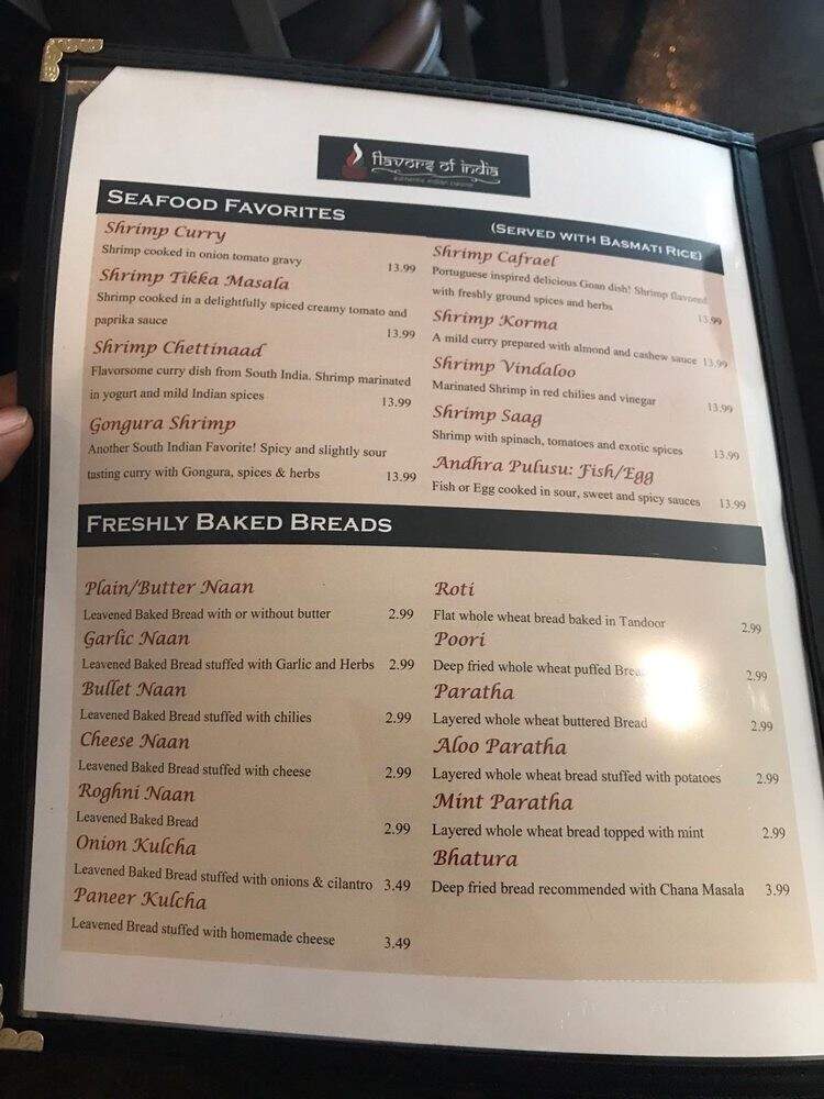 Flavors Of India - Columbus, IN menu_pic