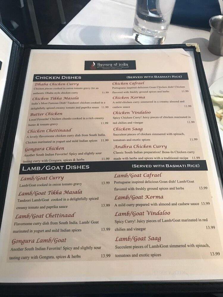 Flavors Of India - Columbus, IN menu_pic