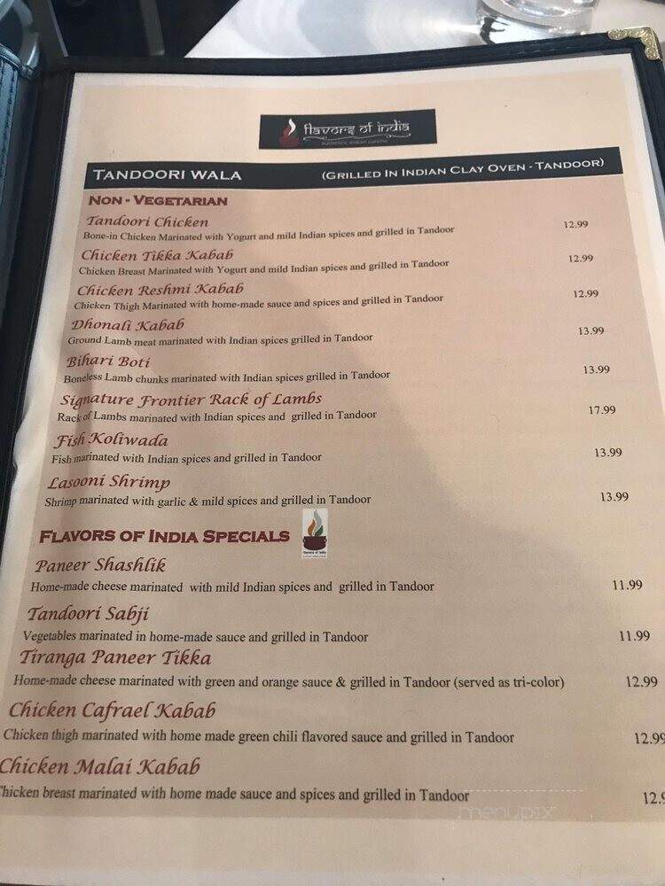 Flavors Of India - Columbus, IN menu_pic