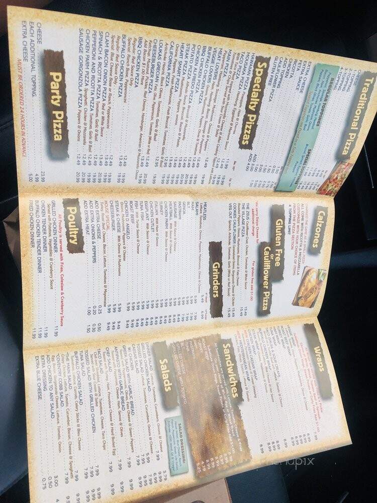 Pizza On Main - Coventry, CT menu_pic