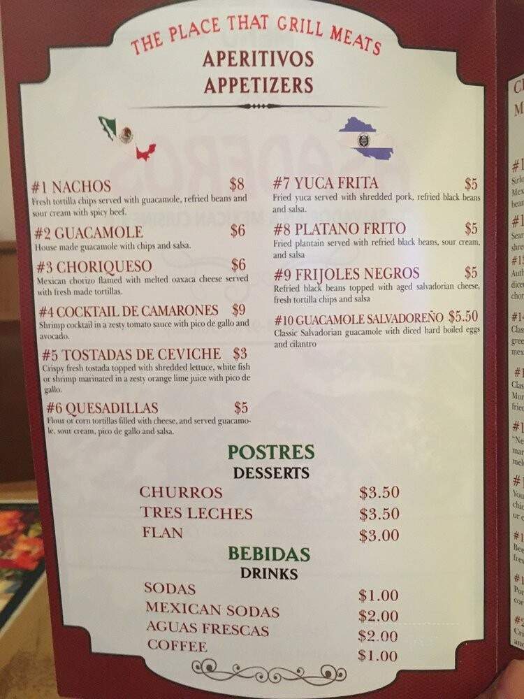 Asaderos - Lancaster, TX menu_pic