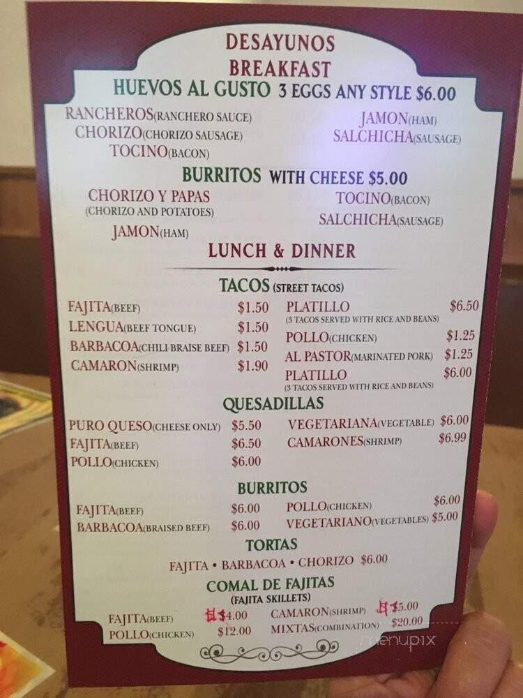 Asaderos - Lancaster, TX menu_pic