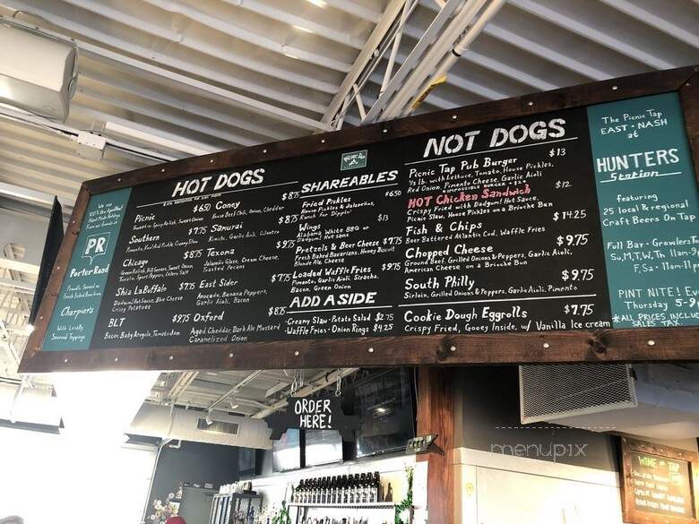 The Picnic Tap Hunters - Nashville, TN menu_pic