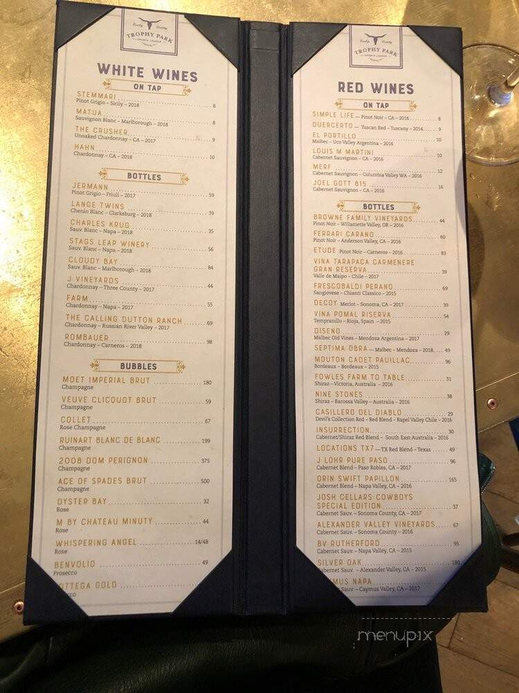 Trophy Park Sports Lounge - Frisco, TX menu_pic