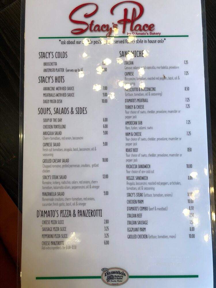 Stacy's Place - Addison, IL menu_pic