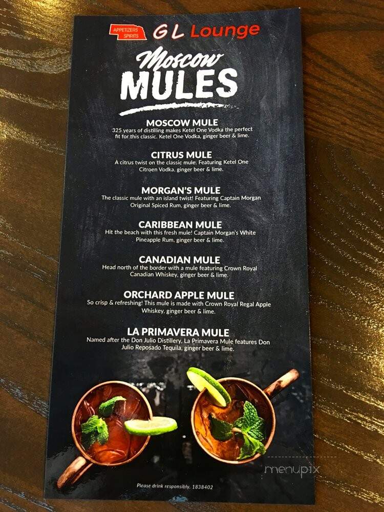 The GL Lounge - Omaha, NE menu_pic