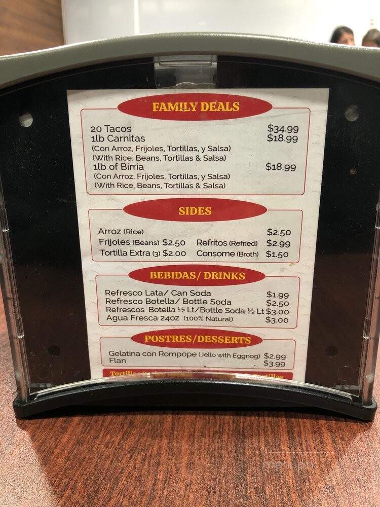Tacoz - Lynwood, CA menu_pic