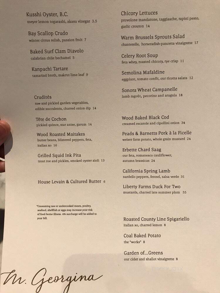 M Georgina - Los Angeles, CA menu_pic