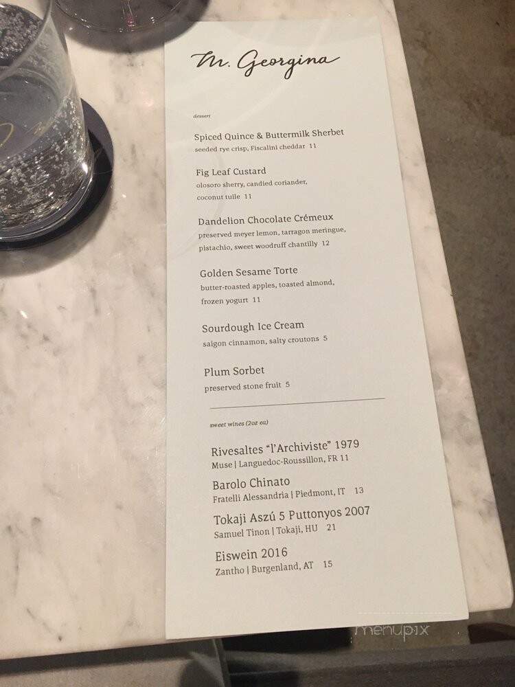 M Georgina - Los Angeles, CA menu_pic