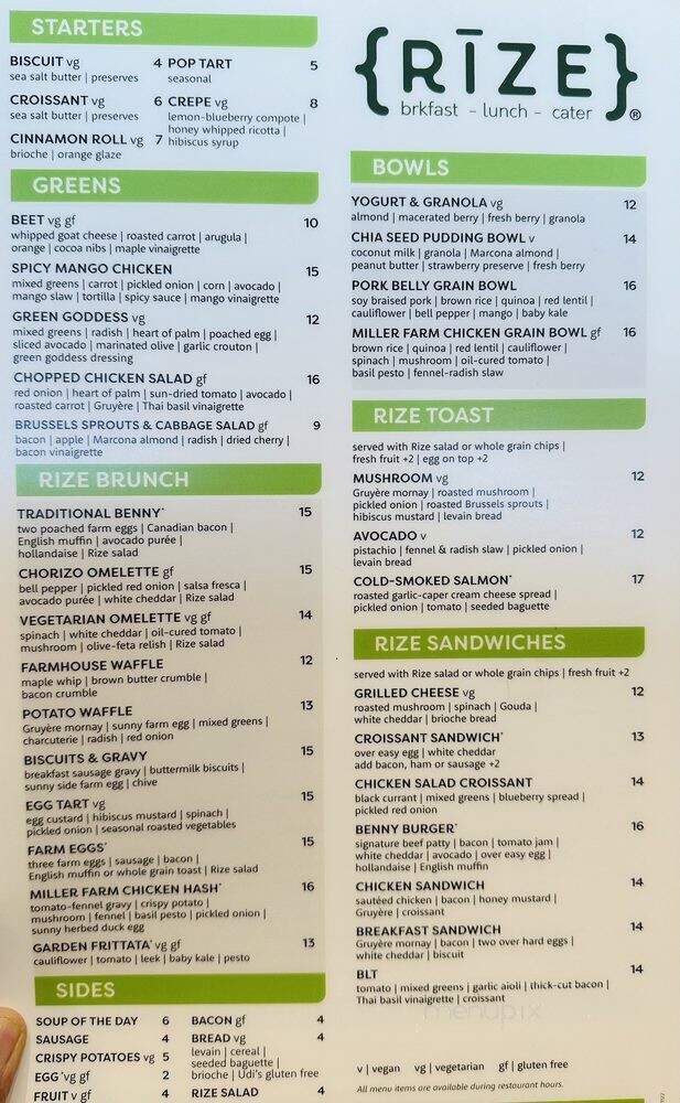 Rize Fishers - Fishers, IN menu_pic