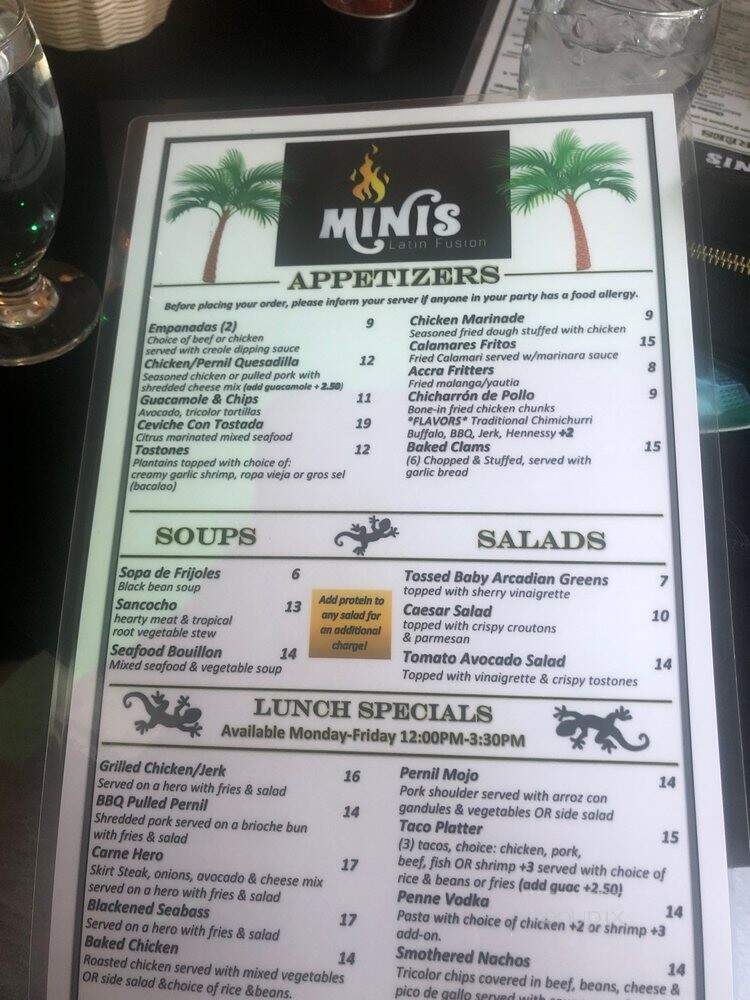 Mini's Latin Fusion - New Rochelle, NY menu_pic