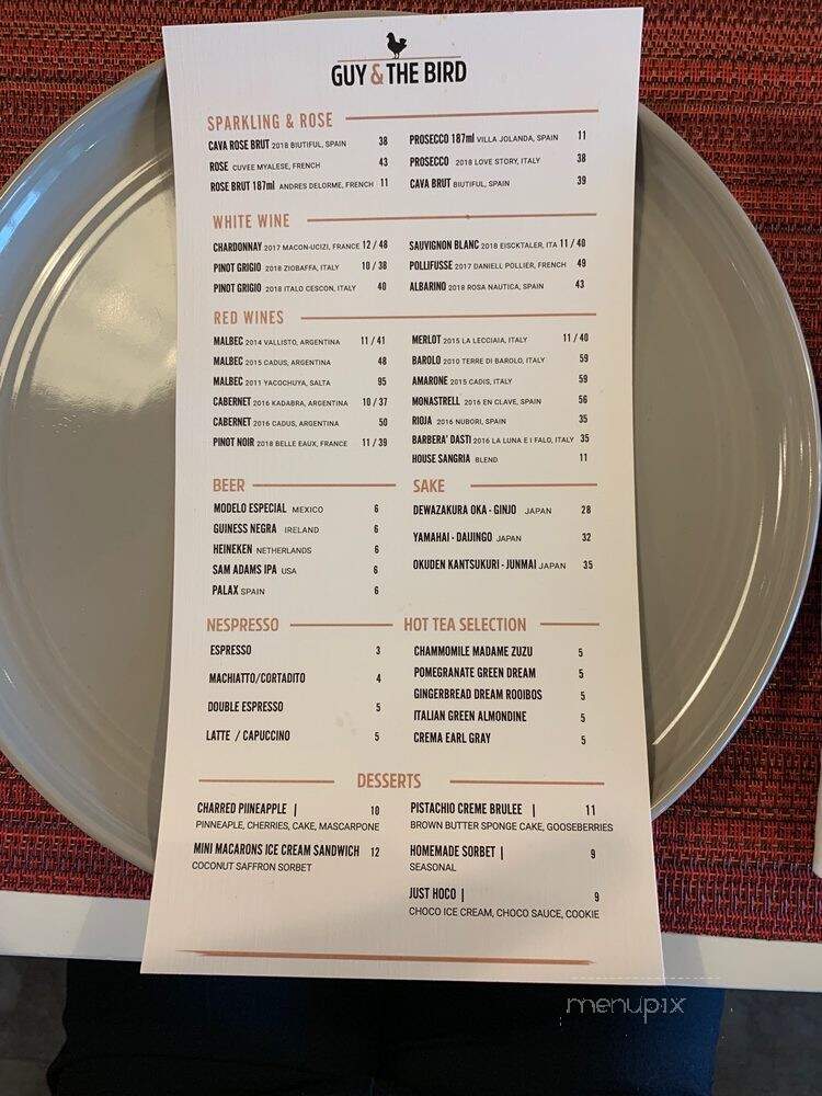 Guy & the Bird - North Miami, FL menu_pic