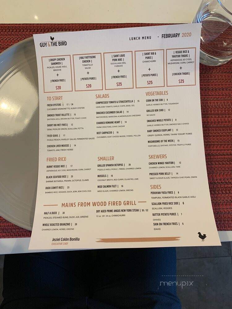 Guy & the Bird - North Miami, FL menu_pic