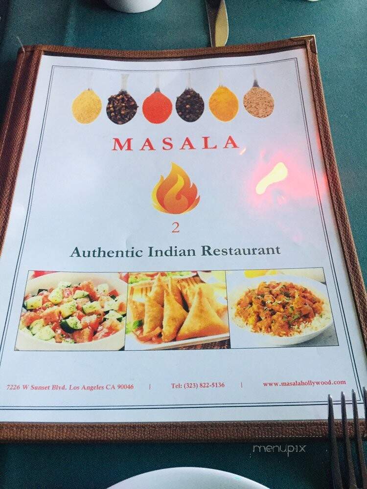 Masala #2 - West Hollywood, CA menu_pic