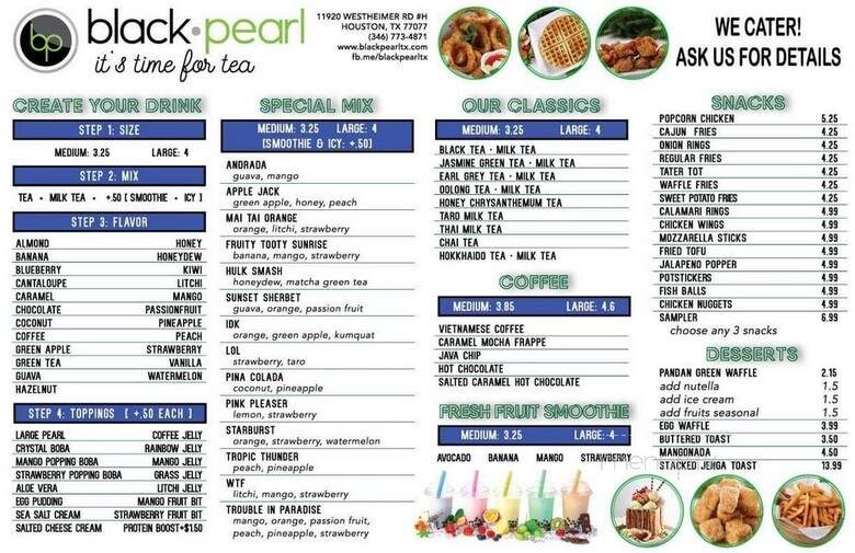 Black Pearl - Houston, TX menu_pic