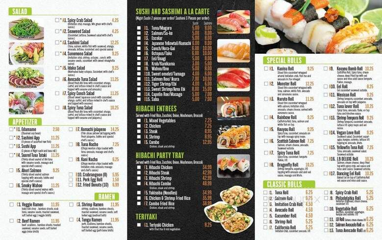 Kouyou Buffet - Pompano Beach, FL menu_pic