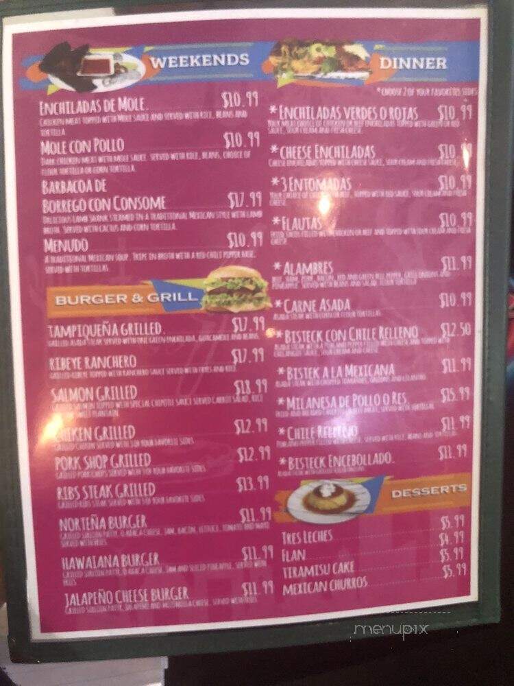 Chilango's Bar & Grill - New Orleans, LA menu_pic