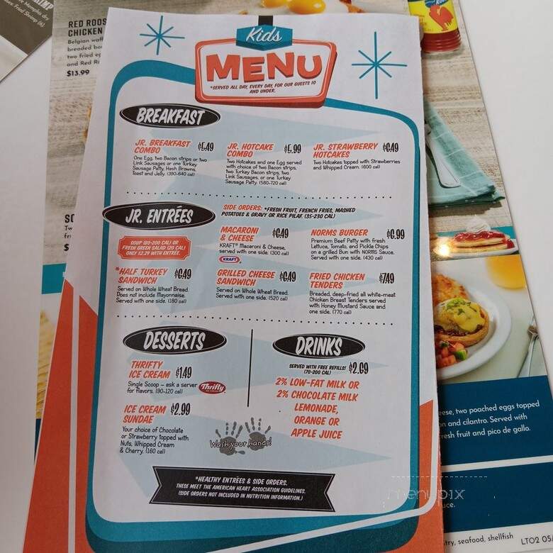 Norms Restaurant - Inglewood, CA menu_pic