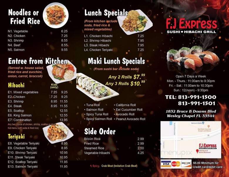 FJ Express - Wesley Chapel, FL menu_pic