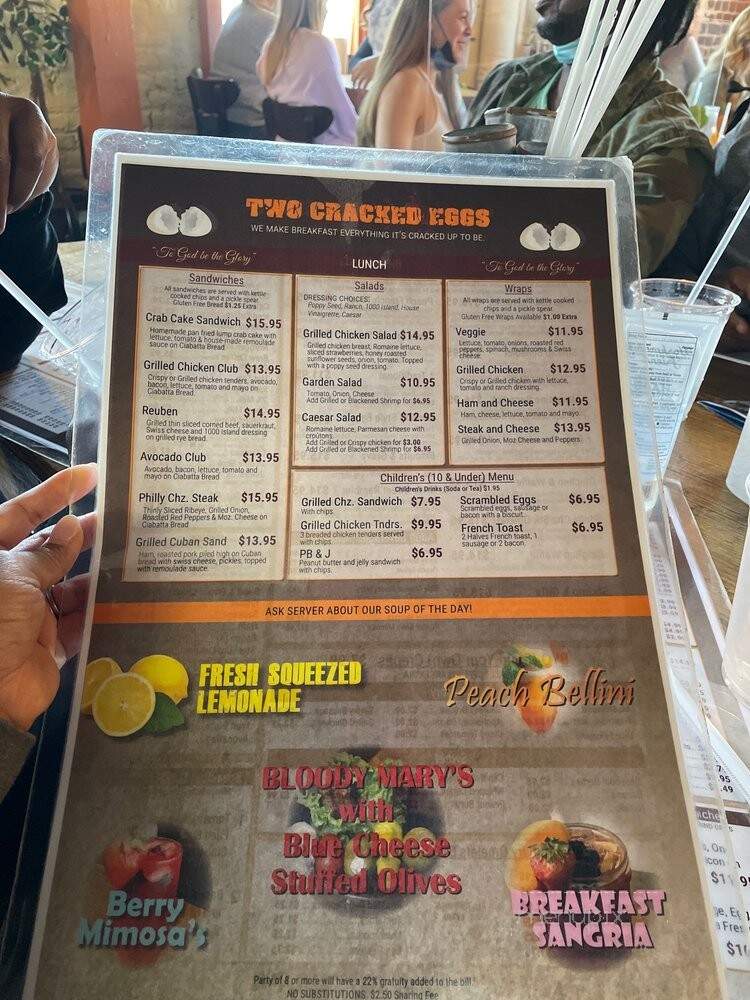 Two Cracked Eggs-River Street - Savannah, GA menu_pic