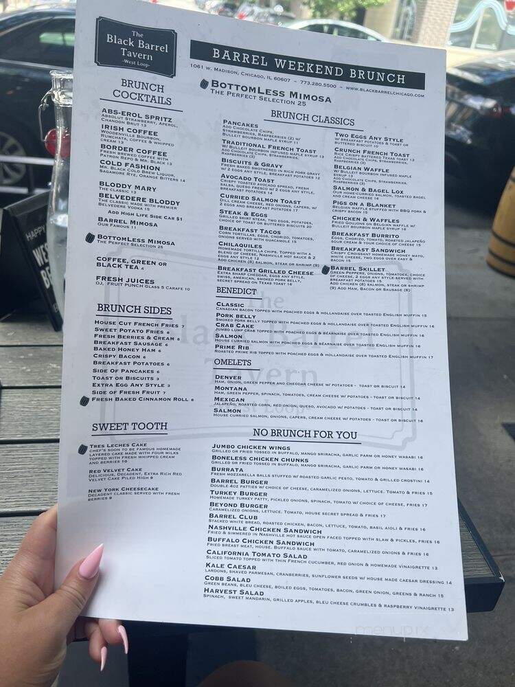 Black Barrel Tavern - Chicago, IL menu_pic