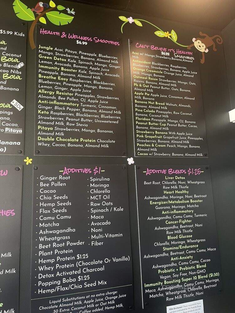 The Jungle Bowl - Jacksonville, FL menu_pic