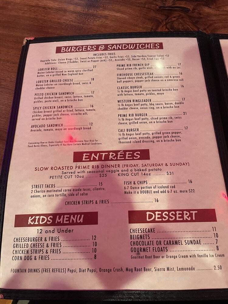 Firehouse Brew & Grill - Martinez, CA menu_pic