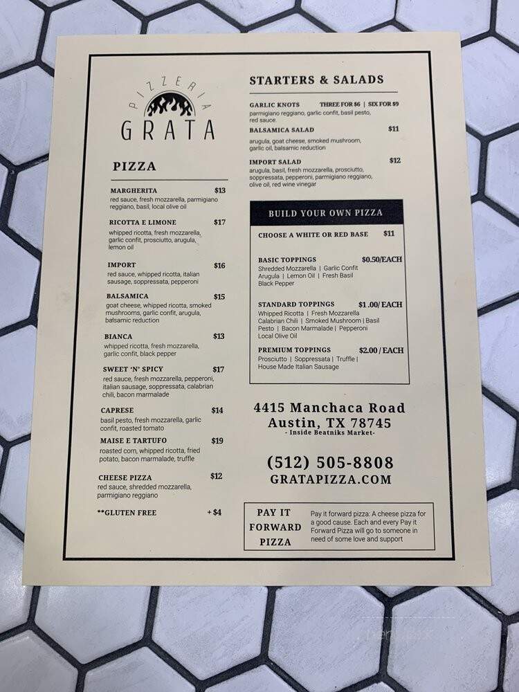 Pizzeria Grata - Austin, TX