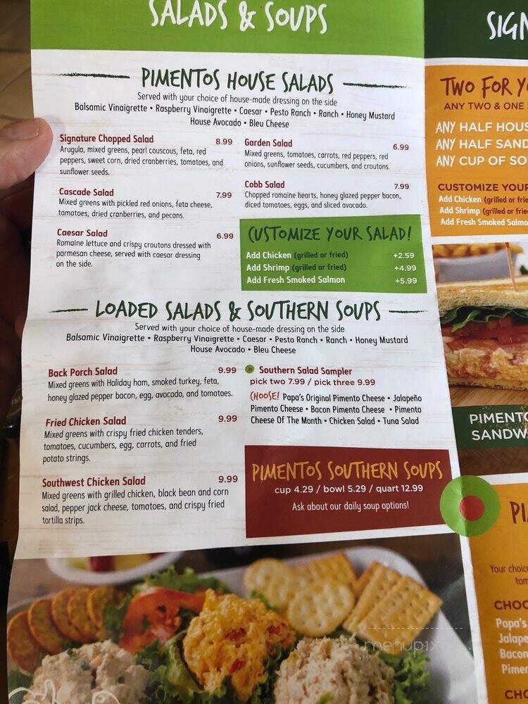Pimentos Kitchen + Market - Collierville, TN menu_pic