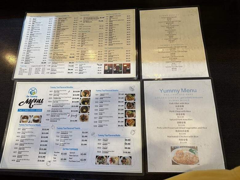 Go Yummy - Irvine, CA menu_pic