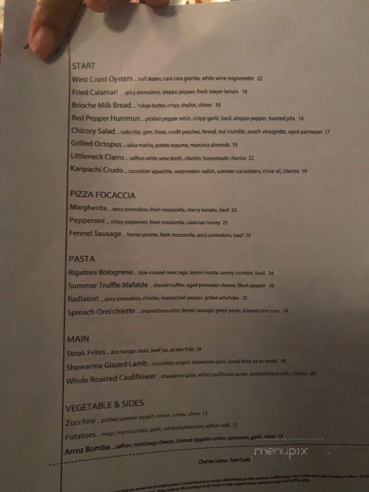 Pilot - Los Angeles, CA menu_pic