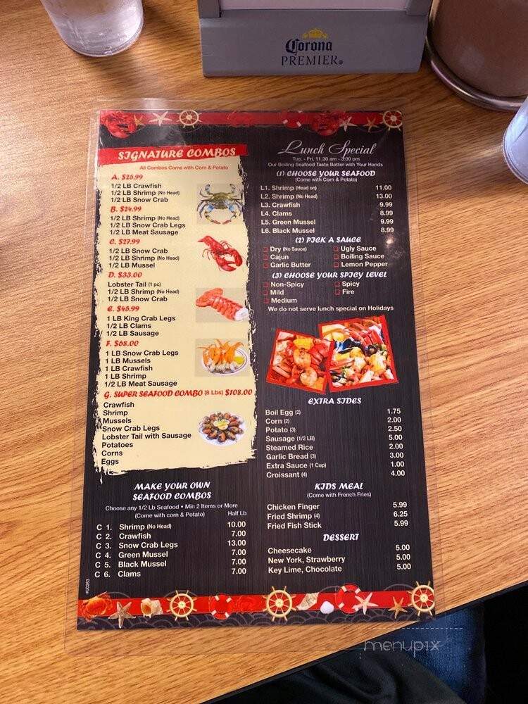 Ugly Crab - Indianapolis, IN menu_pic