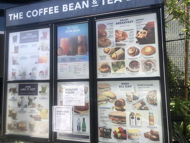 The Coffee Bean & Tea Leaf - Pasadena, CA menu_pic