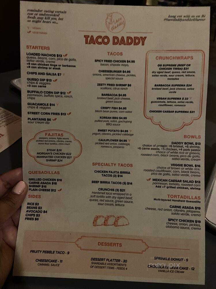 Taco Daddy - Stamford, CT menu_pic