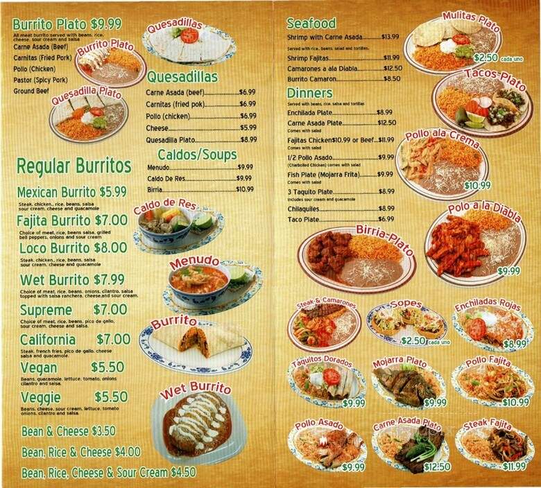 Don Pedro Mexican Food - Portland, OR menu_pic