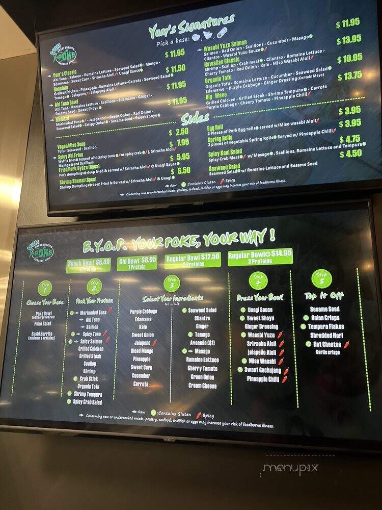 Yum Sushi Burrito & Poke - Asheville, NC menu_pic