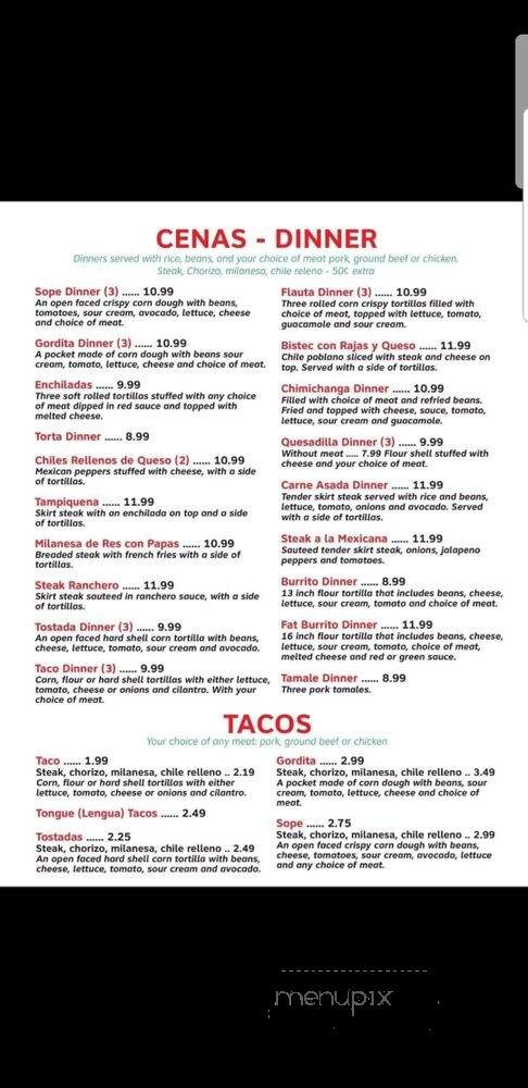Fat Burrito #2 - Highland, IN menu_pic