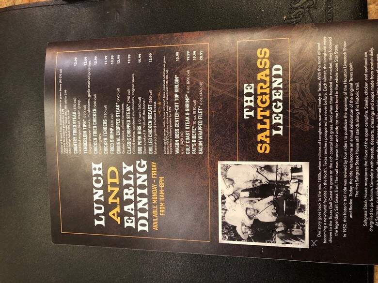 Saltgrass Steak House - Liberty, MO menu_pic