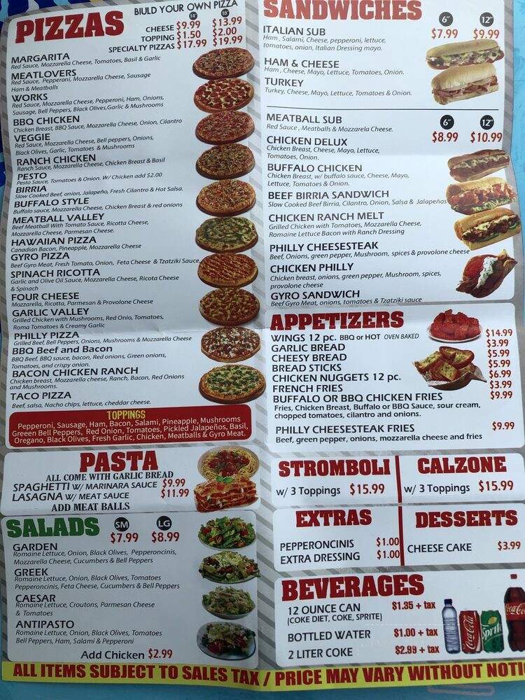 Nara's Pizza - Spring Valley, CA menu_pic