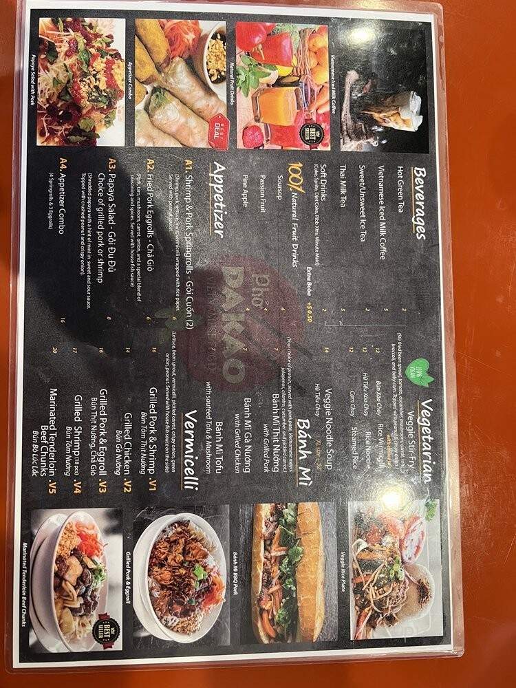 Pho Dakao - Kennesaw, GA menu_pic