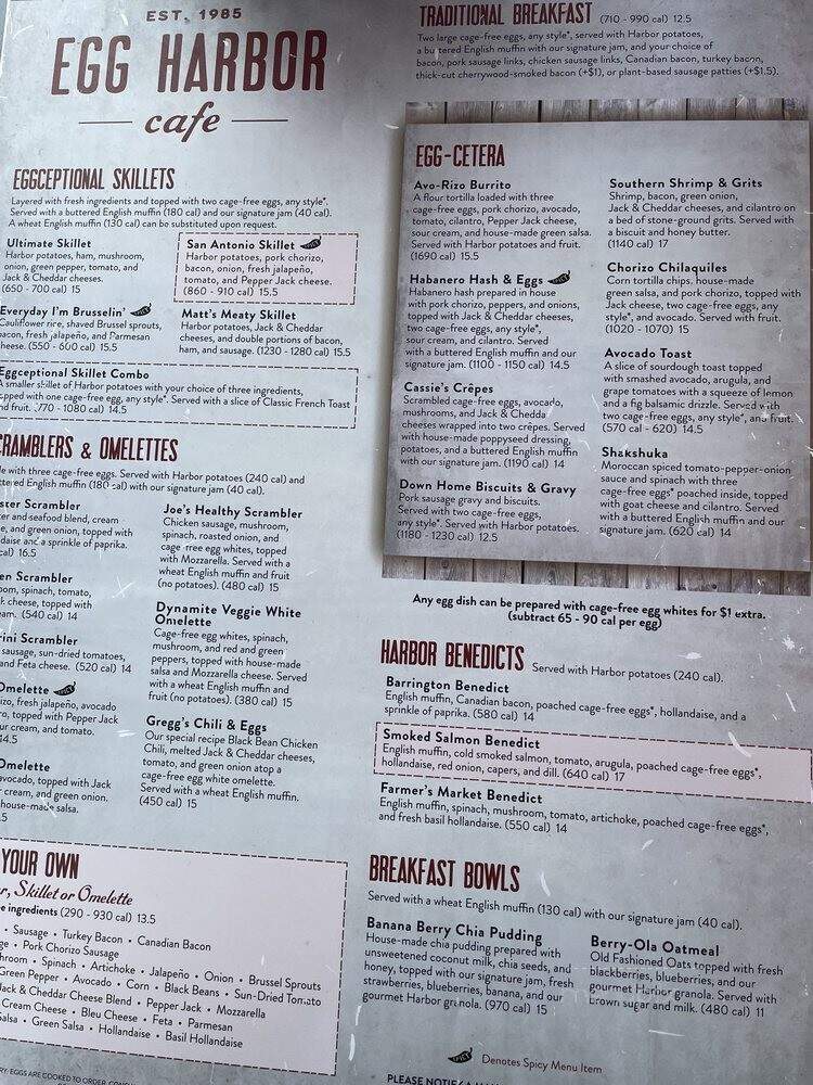Egg Harbor Cafe - Chicago, IL menu_pic