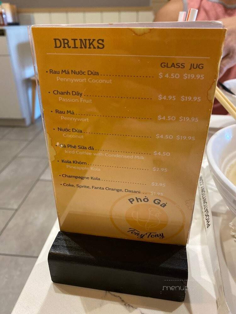 Pho Ga Tony Tony - Norcross, GA menu_pic