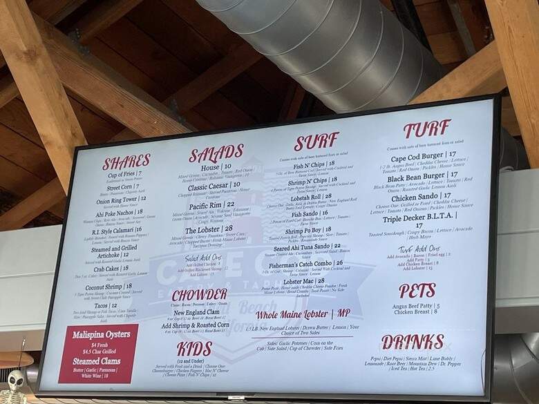 Cape Cod Eatery And Taphouse - Pismo Beach, CA menu_pic