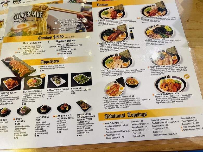 Silverlake Ramen - Concord, NC menu_pic